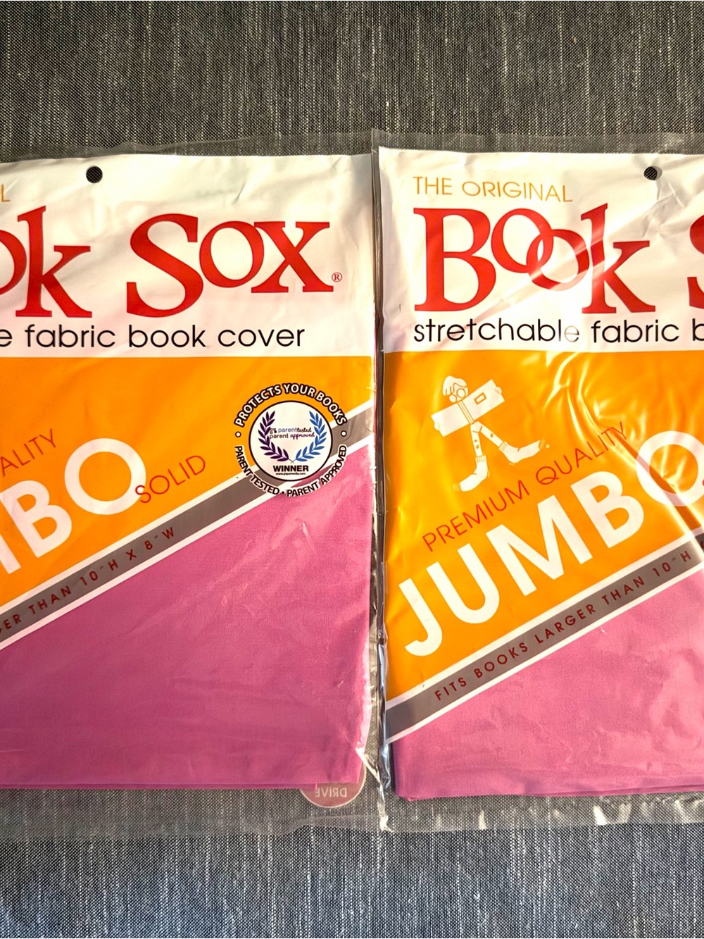 The Original Jumbo Stretchable Fabric Book Cover - Pink